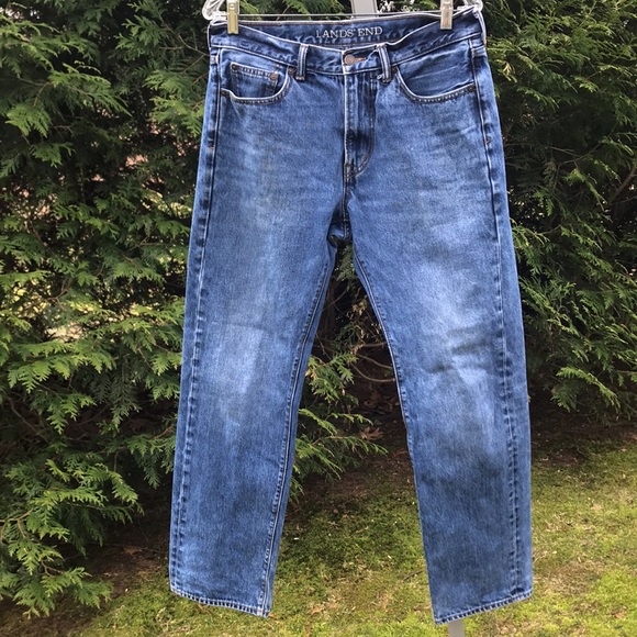 Lands' End Mens Blue Denim Jeans (#3) Size 32x32 - Picture 2 of 12